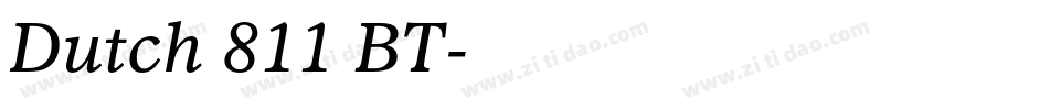 Dutch 811 BT字体转换